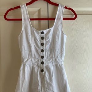 White American Eagle button down romper